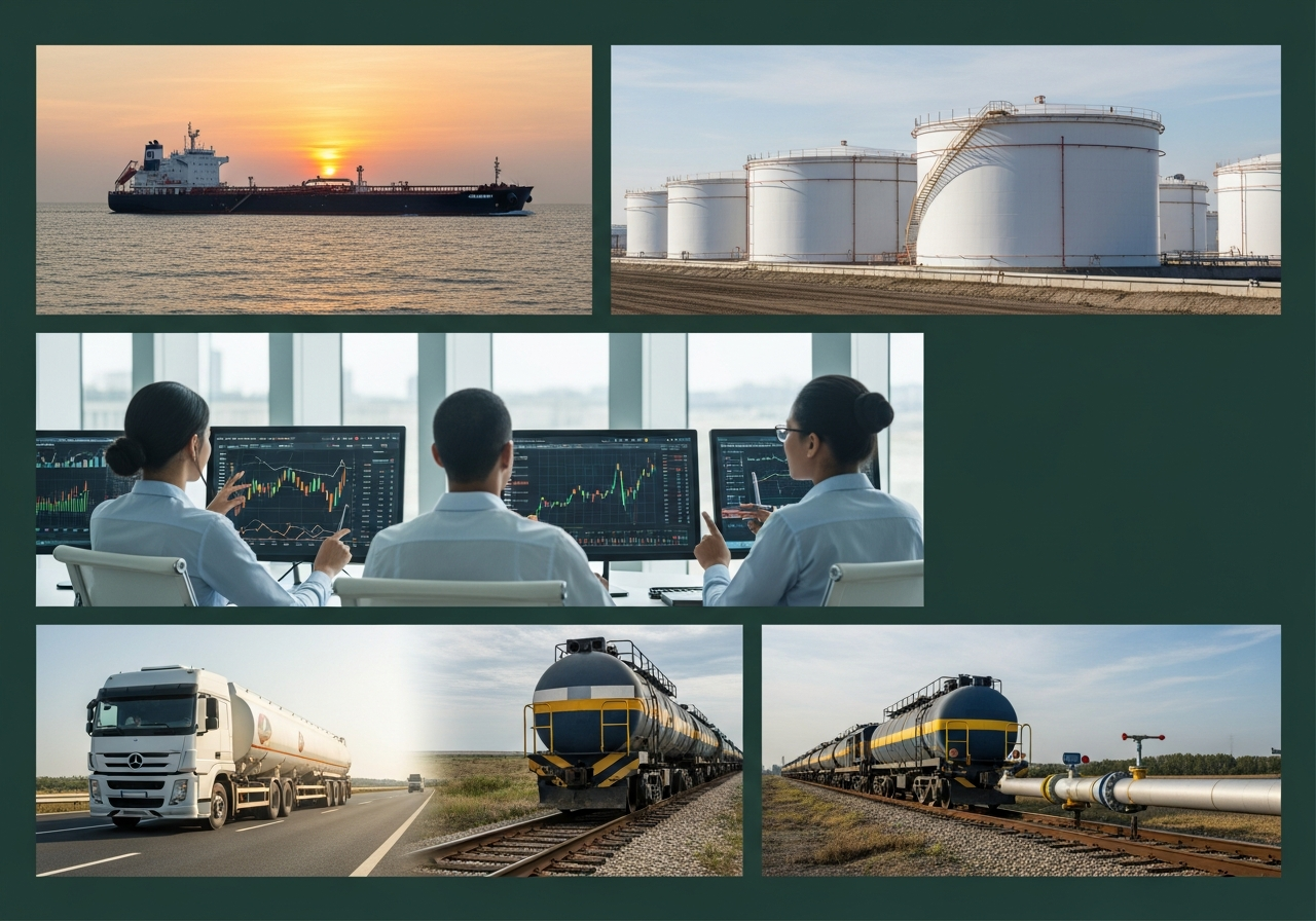 Global Trading Operations — Oil Tanker, Storage, Pipeline, Road & Rail